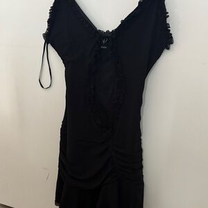 Windsor Black Backless Ruffle Dress BRAND NEW NOT WORN